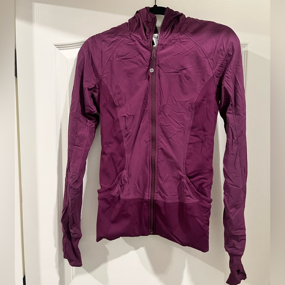 Lululemon, purple, reversible running jacket with hood